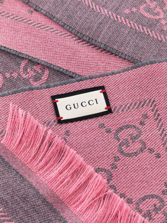 25FW 구찌 GG 자카드 니트 스카프 133483 3G2001272 PINK - GUCCI
