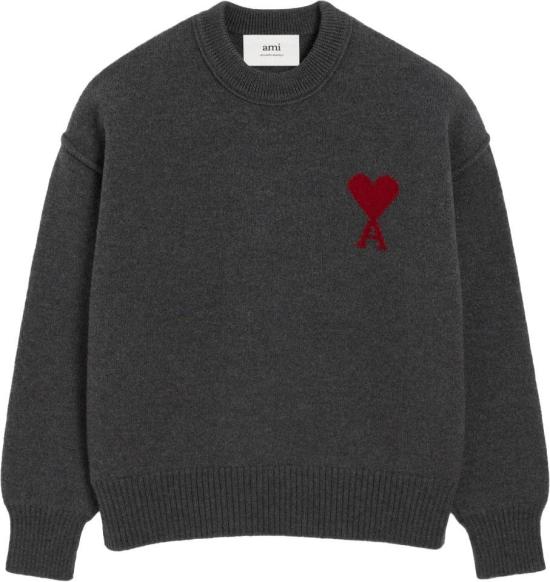 26SS 아미 빅 하트 울 크루넥 스웨터 UKS838018084 GREY