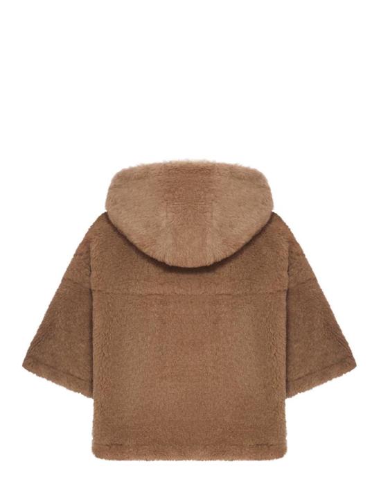 25FW 막스마라 알파카 울 테디 후드 케이프  2524736182600005 BROWN - MAX MARA