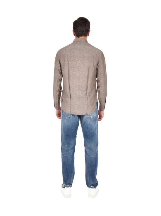 25FW 엠포리오 아르마니 긴팔 셔츠 EM004178AF21288F1043 Beige - EMPORIO ARMANI