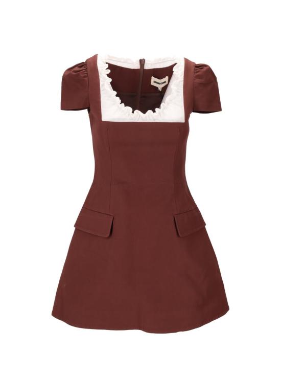 25FW 슈슈/통 숏 원피스 MWDEDR17BPP565 BN100 BROWN