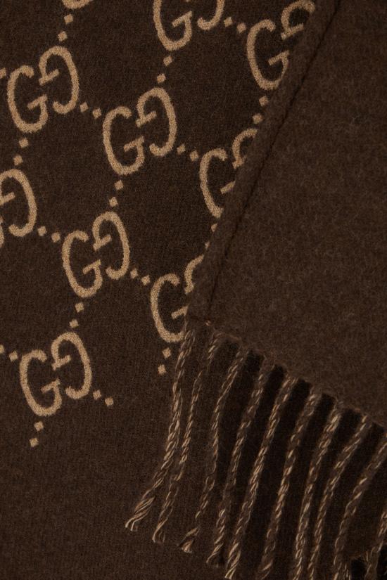 26SS 구찌 GG 울 자카드 케이프 8178313G200 2579 Marrone - GUCCI
