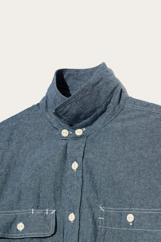  엔지니어드가먼츠 데님 셔츠 Engineered Garments Workaday 유틸리티  4.5oz 코튼 샴브레이 - ENGINEERED GARMENTS