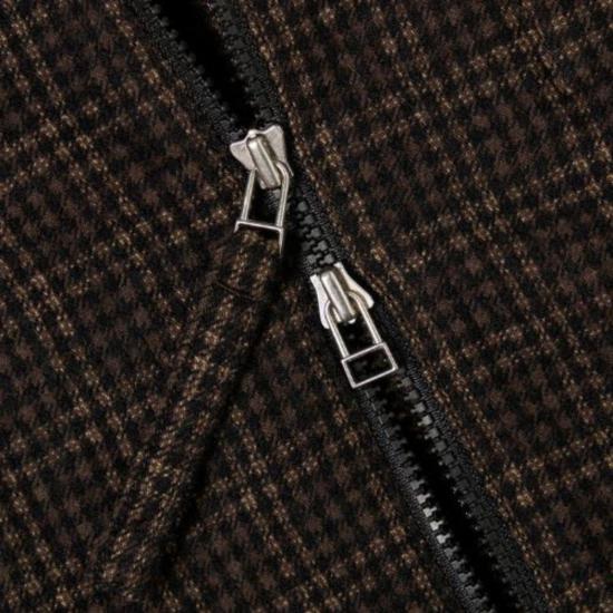  유니버셜웍스 긴팔 셔츠 유니버설 웍스 브라운 시더 체크 지퍼  브라운 시더 체크 - UNIVERSAL WORKS