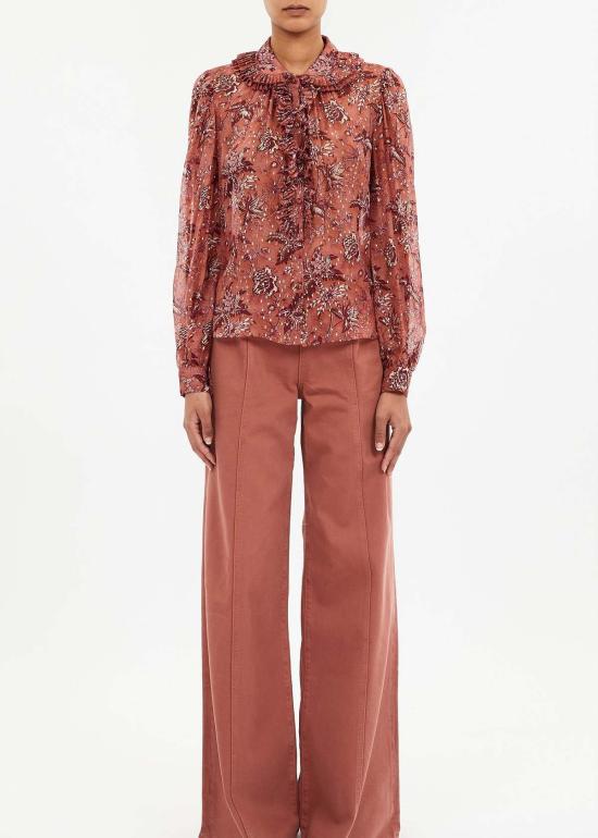  울라 존슨 블라우스 니나 러플