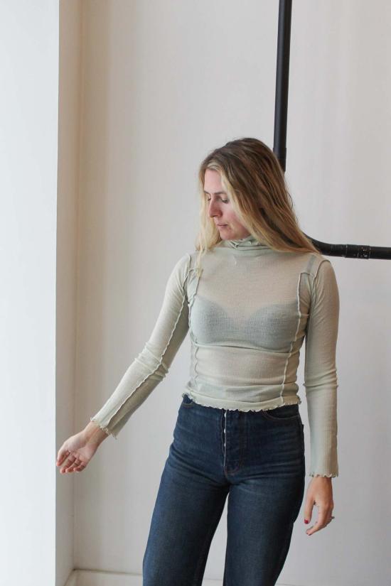  베이스레인지 터틀넥 Baserange Omato  브런 그린 - BASERANGE