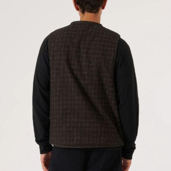  유니버셜웍스 베스트 유니버설 웍스 낙하산 라이너 조끼 브라운 시더 체크 - UNIVERSAL WORKS