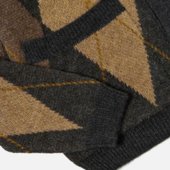  유니버셜웍스 가디건 유니버설 웍스 알파카 니트 랭데일 아가일 카디건 브라운 - UNIVERSAL WORKS