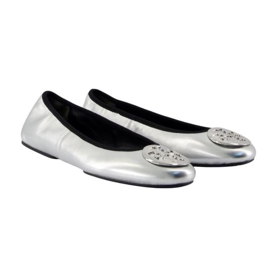 25FW 토리버치 레바 트래블 발레리나 플랫 178278 040 SILVER - TORY BURCH