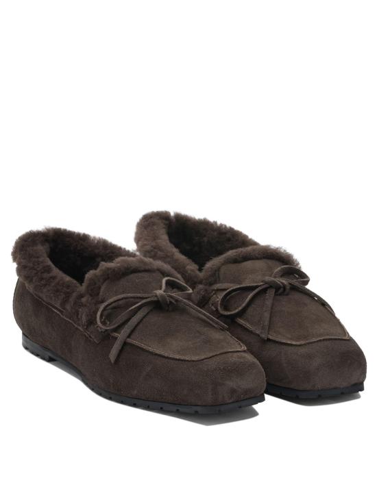 25FW 에이드 로퍼 JASPER COW SUEDE LEATHER SHEARLINGMOKA BROWN - AEYDE
