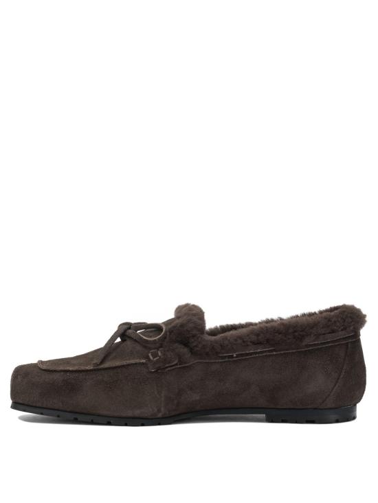25FW 에이드 로퍼 JASPER COW SUEDE LEATHER SHEARLINGMOKA BROWN - AEYDE