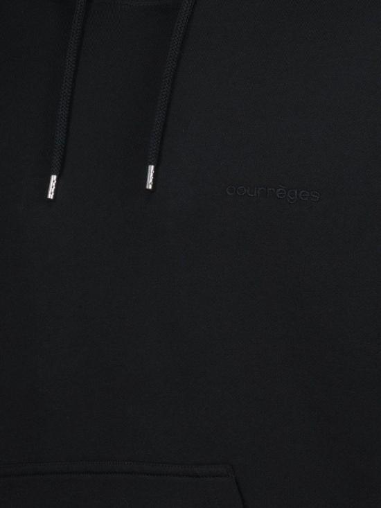 25FW 쿠레쥬 후드 티셔츠 325JHO042JS02349999 BLACK - COURREGES