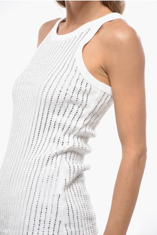  디 아티코 민소매 티셔츠 247WCT276J050R 480 White - THE ATTICO