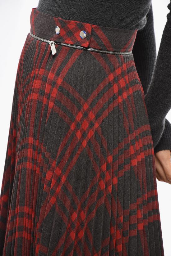  버버리 롱 스커트 8093004 C1205 Red - BURBERRY