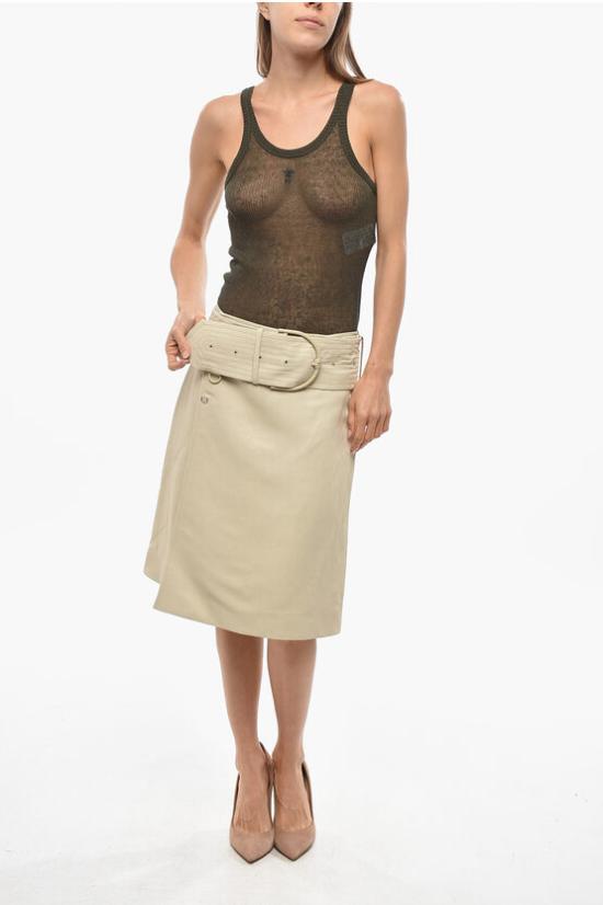  버버리 롱 스커트 8087482OAT Beige - BURBERRY