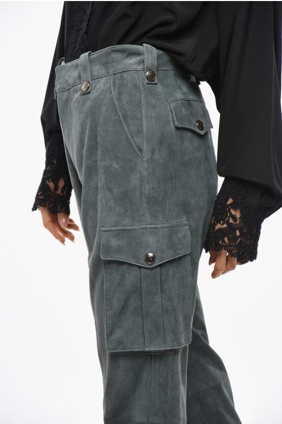  에르마노 설비노 가죽 팬츠 D430P316SNQ93910 Gray - ERMANNO SCERVINO