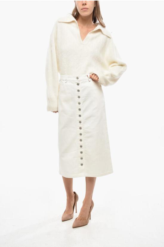  쿠레쥬 데님 스커트 124DJU155DE0022 0001 White - COURREGES