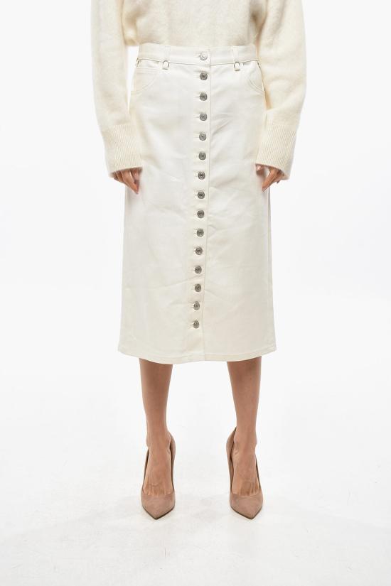  쿠레쥬 데님 스커트 124DJU155DE0022 0001 White