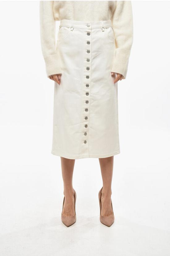  쿠레쥬 데님 스커트 124DJU155DE0022 0001 White