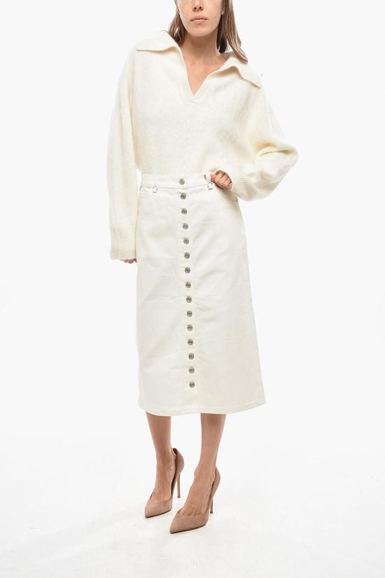  쿠레쥬 데님 스커트 124DJU155DE0022 0001 White - COURREGES