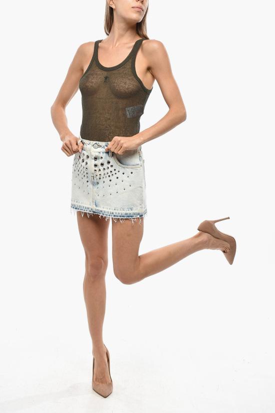  알레산드라리치 숏 스커트 FABX3644F4256 1733 Light blue - ALESSANDRA RICH