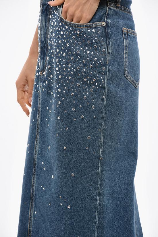  알레산드라리치 데님 스커트 FABX3826 F4380 1742B Blue - ALESSANDRA RICH