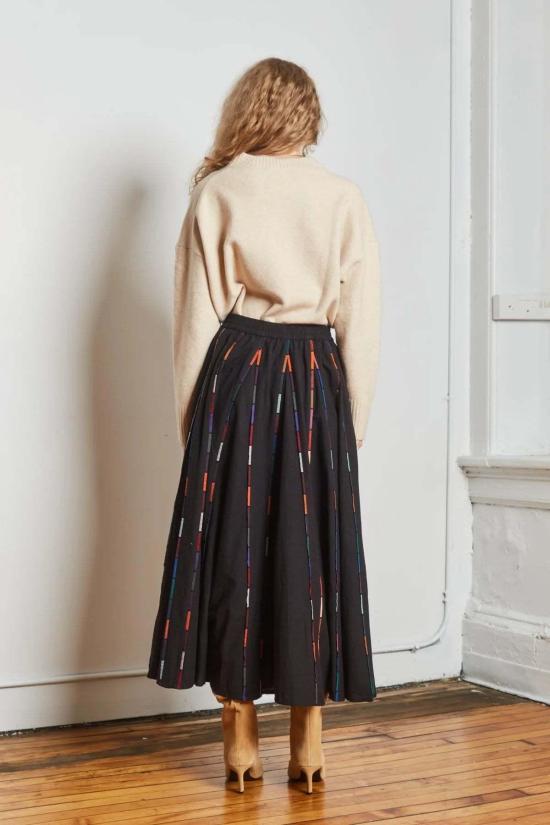  RUJUTA SHETH 롱 스커트 루주타 세스 케이트 스커트 누아르 멀티 - OTHER BRANDS