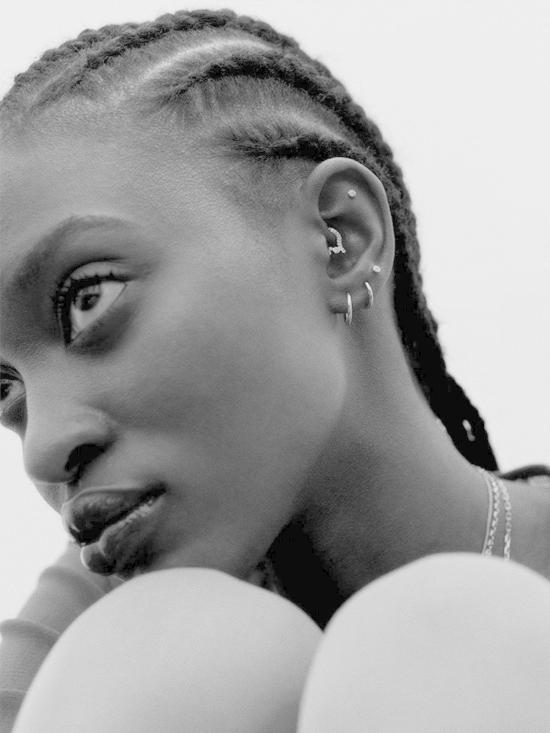  마리아 블랙 이어링 14K 글로시 허기 - MARIA BLACK