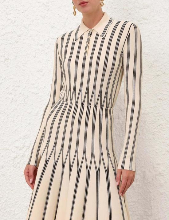  짐머만 반팔 티셔츠 레벨리온 스트라이프 폴로 - ZIMMERMANN