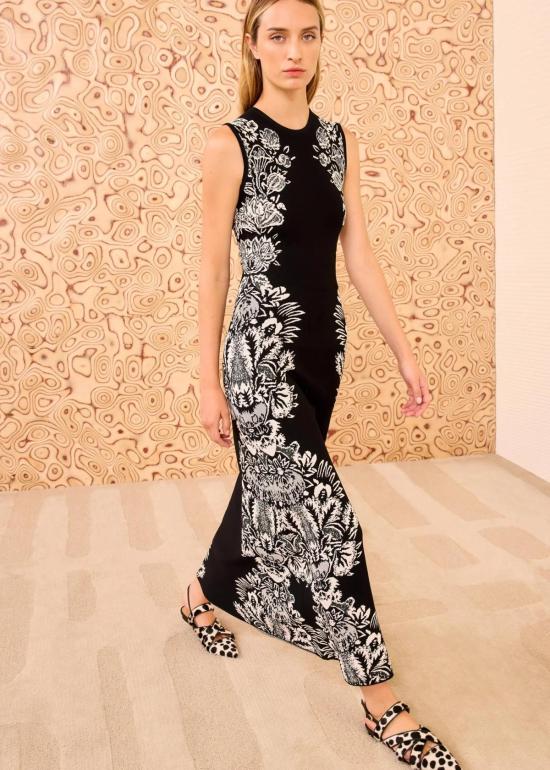  울라 존슨 롱 원피스 리아나 자카드 드레스