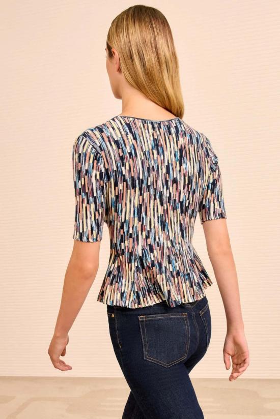  울라 존슨 반팔 티셔츠 사미라 멀티컬러 반팔 탑 - ULLA JOHNSON