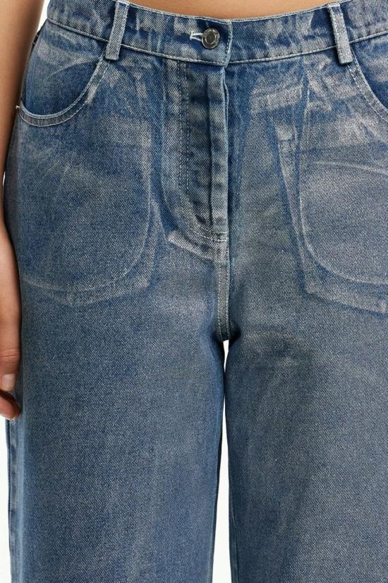  시그니피컨트 아더 데님 팬츠 중요한 다른 사람 사브리나 메탈릭 진 실버 포일 - SIGNIFICANT OTHER