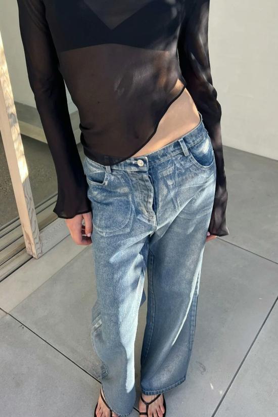  시그니피컨트 아더 데님 팬츠 중요한 다른 사람 사브리나 메탈릭 진 실버 포일 - SIGNIFICANT OTHER