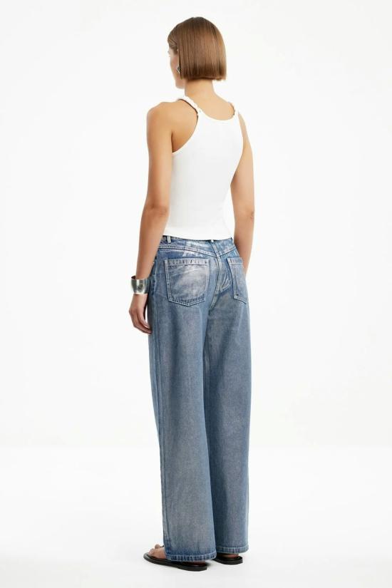  시그니피컨트 아더 데님 팬츠 중요한 다른 사람 사브리나 메탈릭 진 실버 포일 - SIGNIFICANT OTHER