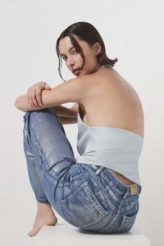  시그니피컨트 아더 데님 팬츠 중요한 다른 사람 사브리나 메탈릭 진 실버 포일 - SIGNIFICANT OTHER