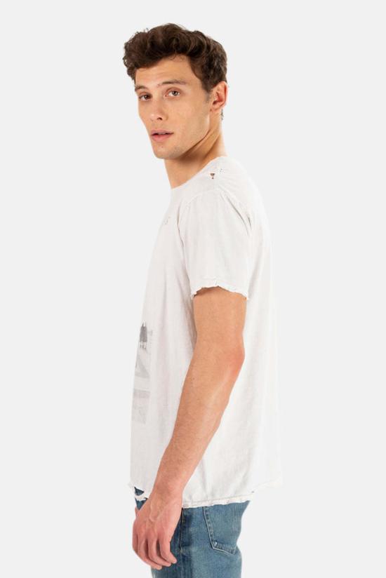  블루&크림 반팔 티셔츠 블루 앤 크림 워킹 파리 비틀즈 티셔츠 - BLUE&CREAM