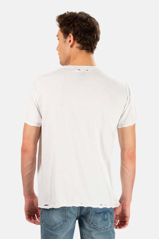  블루&크림 반팔 티셔츠 블루 앤 크림 워킹 파리 비틀즈 티셔츠 - BLUE&CREAM