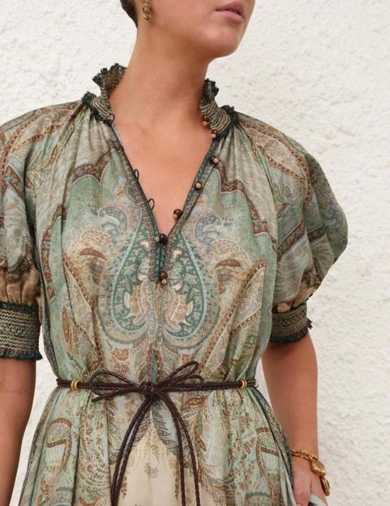  짐머만 롱 원피스 원더러스트 빌로우 드레스 - ZIMMERMANN