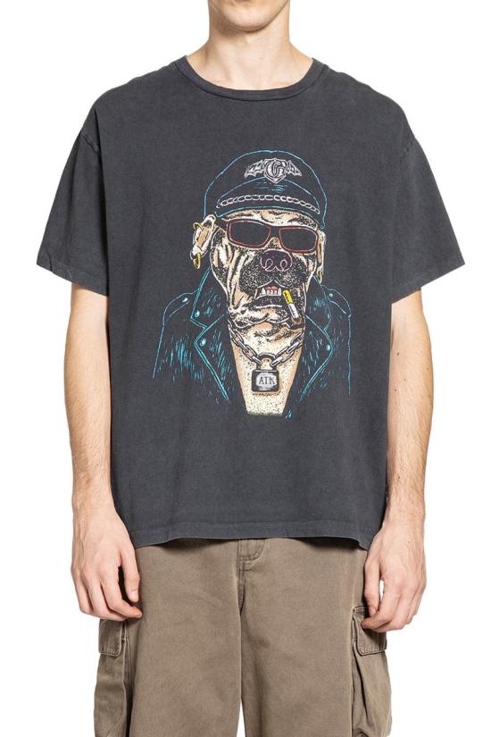 25FW 갤러리 디파트먼트 반팔 티셔츠 OBD10284 VINTAGEBLACK Black