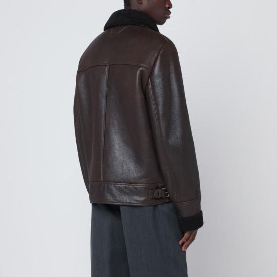25FW 살바토레 산토로 가죽 자켓 49571LE R SSANT DB BROWN - SALVATORE SANTORO