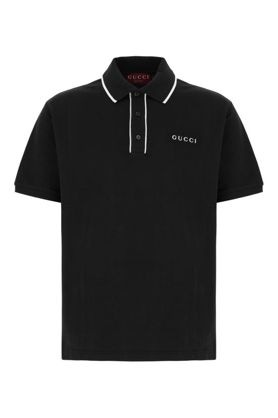 26SS 구찌 자수 코튼 피케 폴로 셔츠 806250XJHHO 1043 NERO