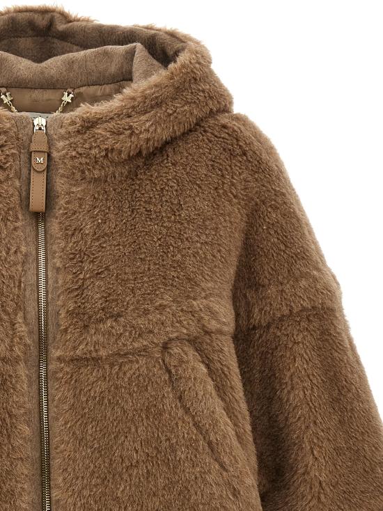 25FW 막스마라 알파카 울 테디 후드 케이프 2524736182600005 Brown - MAX MARA