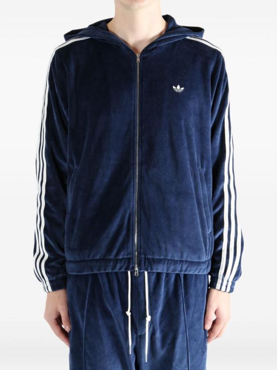 25FW 아디다스 X 웨일즈 보너 벨루어 트랙 자켓 KG3624 COLLEGIATENAVY Blue - ADIDAS X WALES BONNER