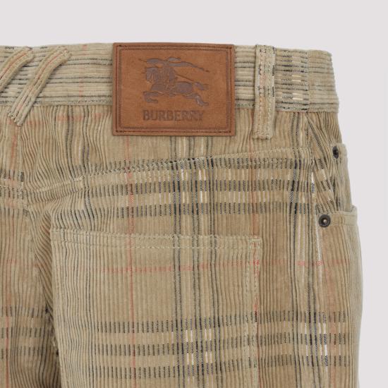 25FW 버버리 체크 코듀로이 팬츠 8113484 B9368 SAND IP CHECK - BURBERRY