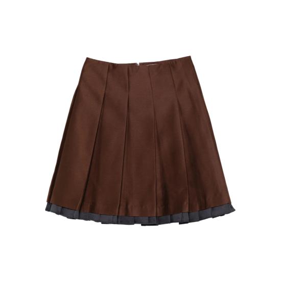 25FW 슈슈/통 미디 스커트 MWDESK10SAT254BN100 BROWN DOM
