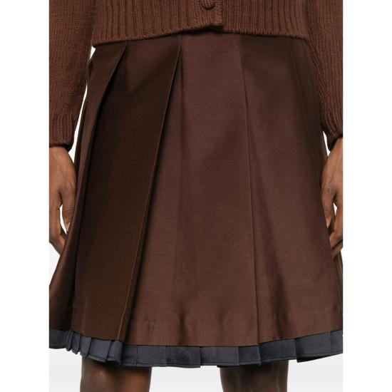 25FW 슈슈/통 미디 스커트 MWDESK10SAT254BN100 BROWN DOM - SHUSHU/TONG