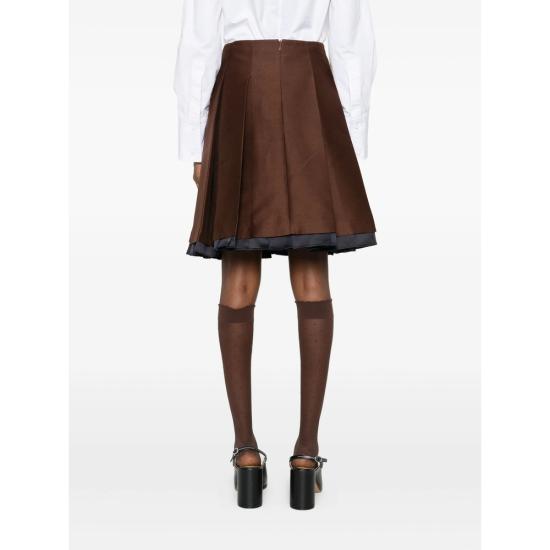 25FW 슈슈/통 미디 스커트 MWDESK10SAT254BN100 BROWN DOM - SHUSHU/TONG