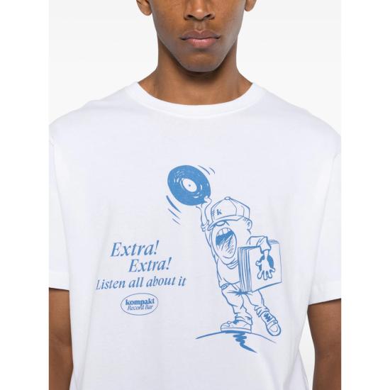 26SS Kompakt Record Bar 반팔 티셔츠 KRB06 WHITE - KOMPAKT RECORD BAR