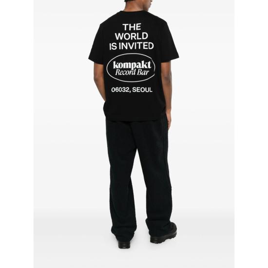 26SS Kompakt Record Bar 반팔 티셔츠 KRB05 BLACK - KOMPAKT RECORD BAR