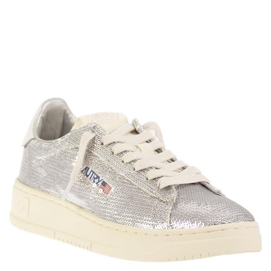 25FW 오트리 달라스 로우 고트스킨 스니커즈 ADLW SILVER WHITE - AUTRY
